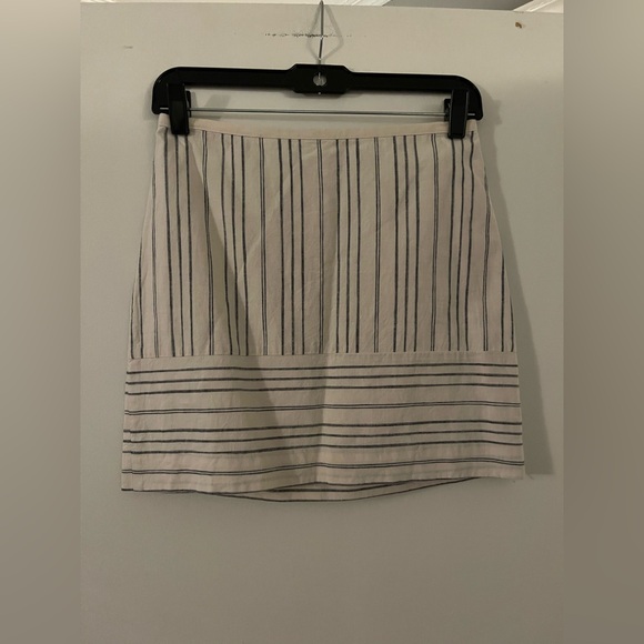 MADEWELL White and Blue Pleated Mini Skirt 00‎ - Picture 1 of 6
